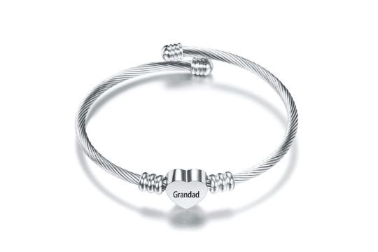 Lot 178: 12 x Reminder Love Cuff Bracelet Open Bangle Silver Adjustable  L14a sku-3945