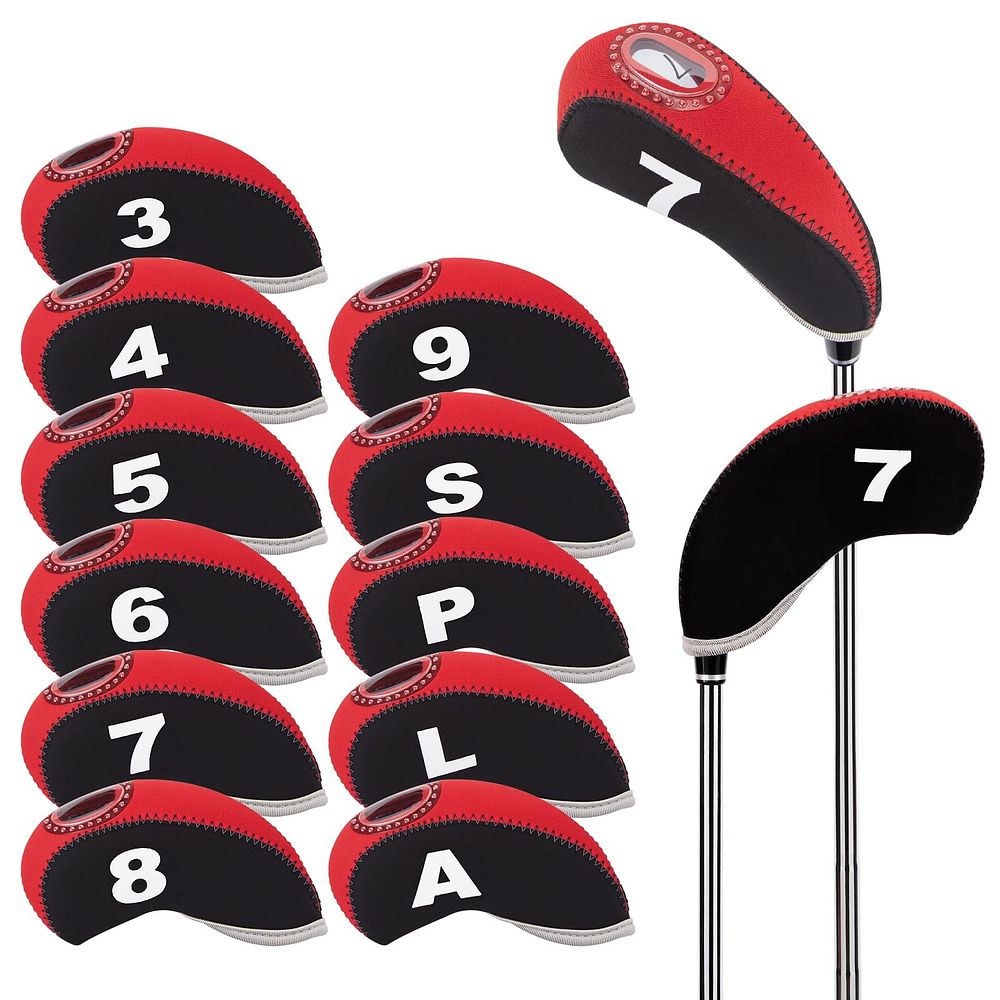 Lot 222: 11pcs Golf Iron Head Covers with Number Printed L21d sku-4794
