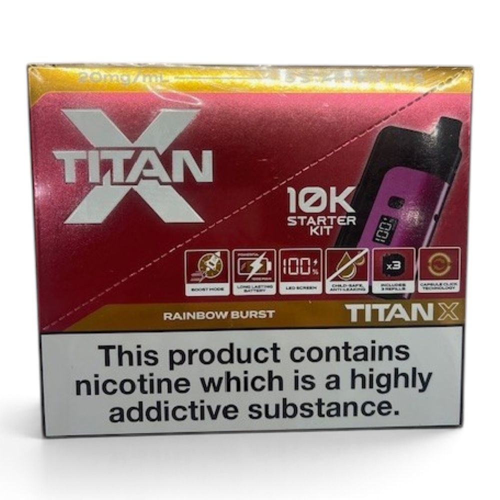 Lot 248: 1 box 5 x Rainbow Burst Replaceable Legal Vape Kit 20mg ext sku-4653