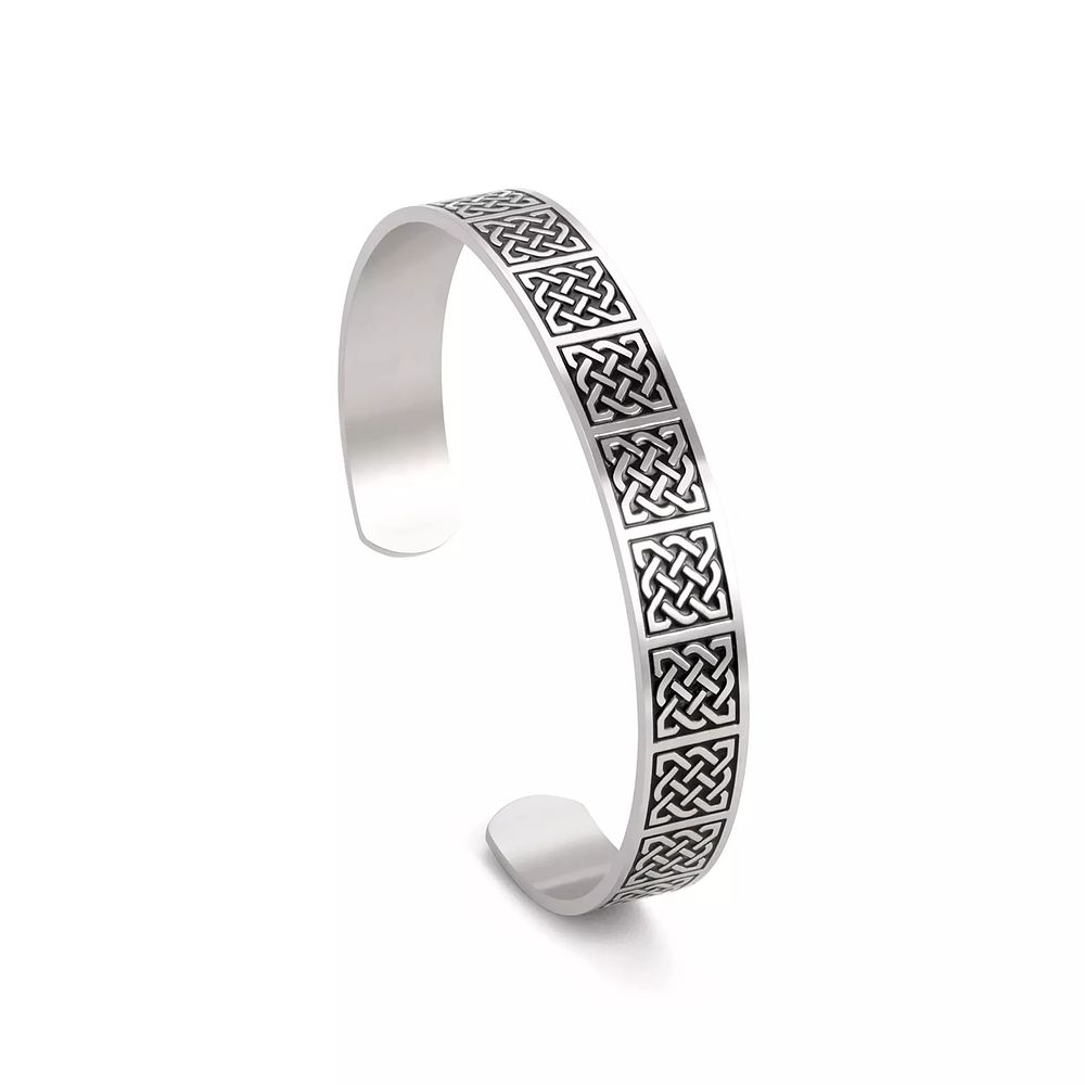 Lot 269: Stainless Steel Vintage Viking Arm Ring Irish Celtic Knot RRP £19.43 L14a sku-4345