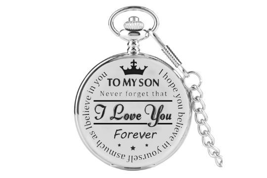 Lot 276: Engraved Quartz Pocket Watch L14a sku-3707