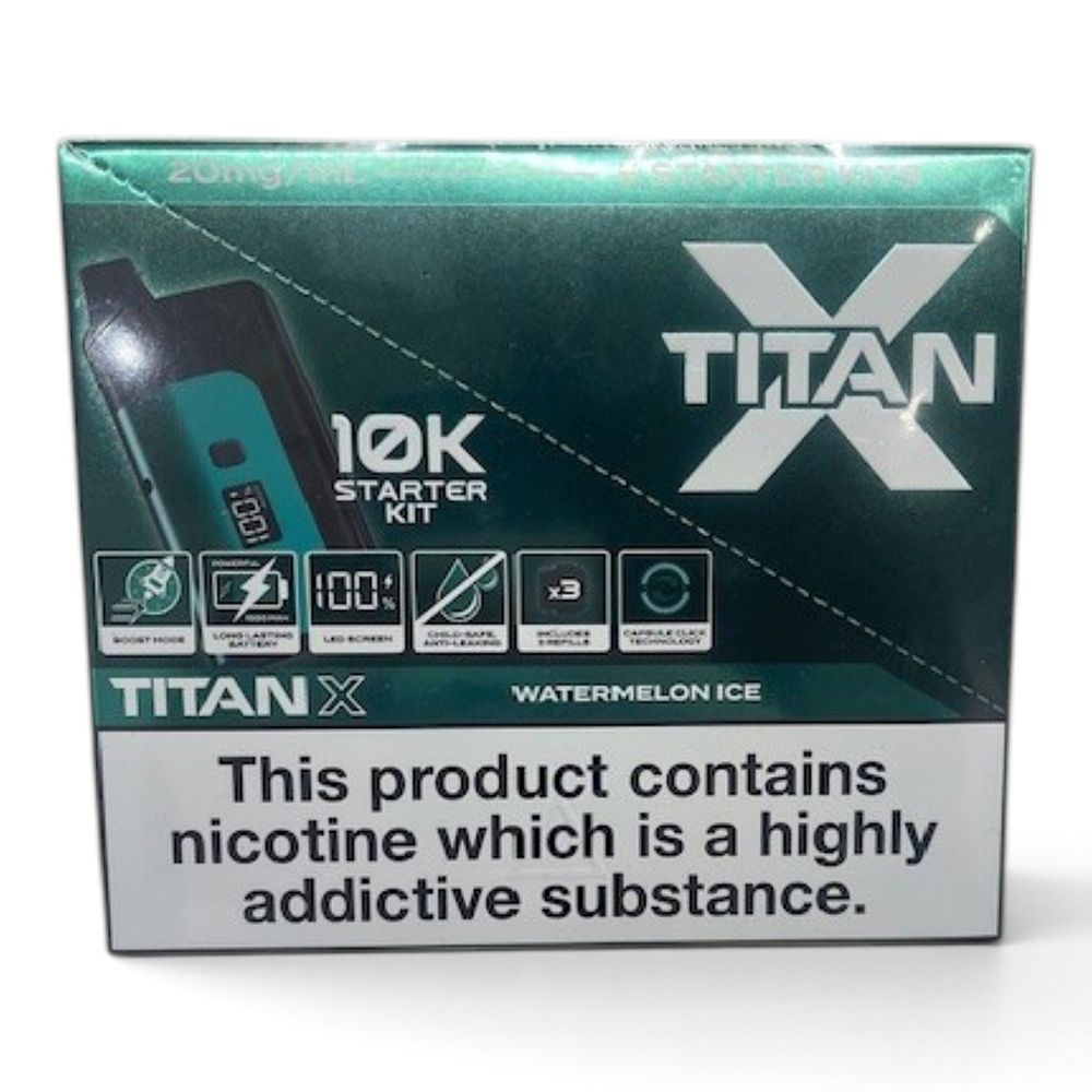 Lot 281: 1 box 5 x Watermelon Ice Replaceable Legal Vape Kit 20mg ext sku-4649