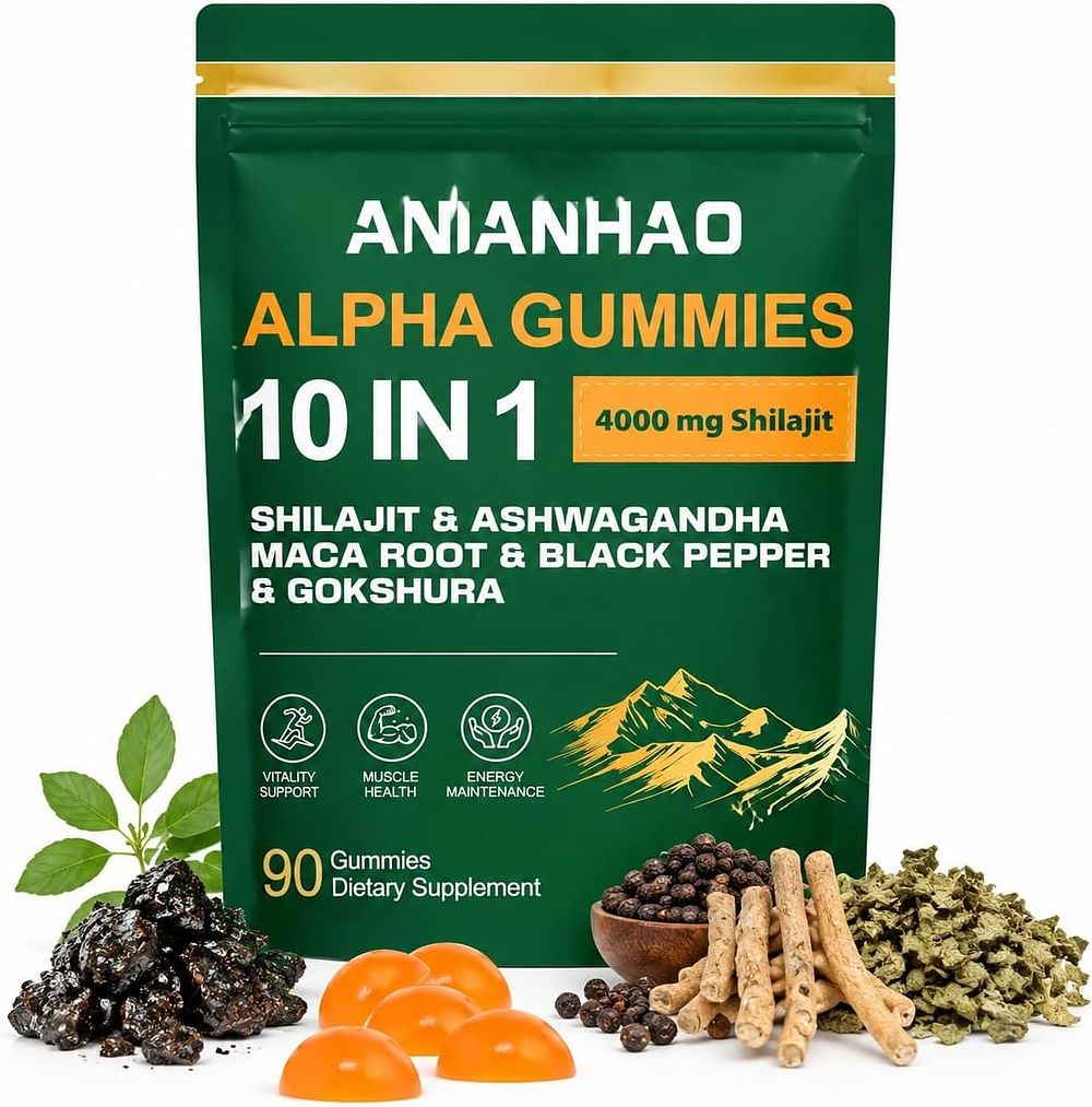Lot 348: Shilajit Gummies for Men 10-in-1 Alpha Gummy L2583 sku-4912