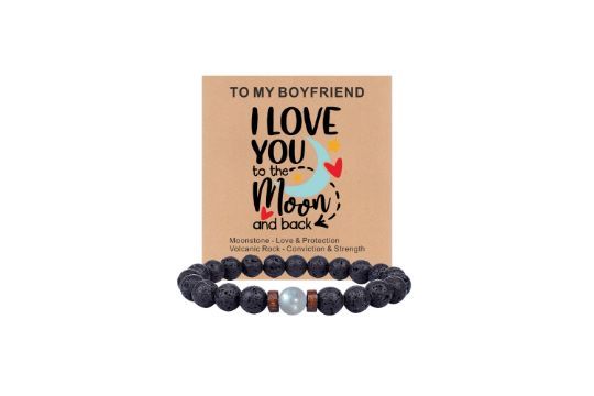 Lot 349: 27 x Boyfriend, Grandson & Grandpa Moonstone Bracelets Lb1a sku-3790