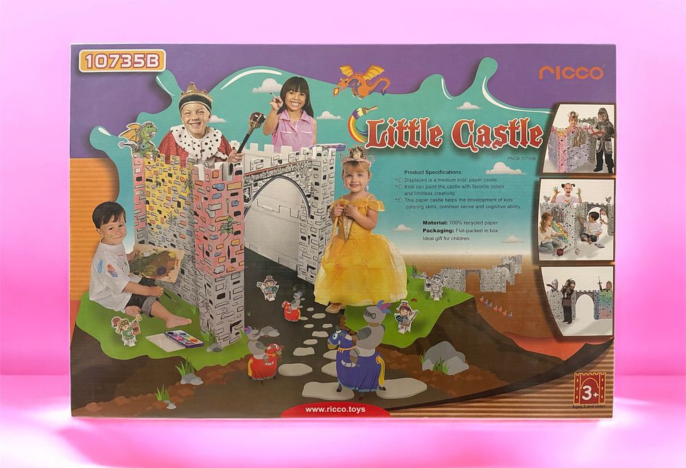 Lot 366: RICCO Little Castle 3D Craft / Colouring Cardboard Castle L30a sku-3749