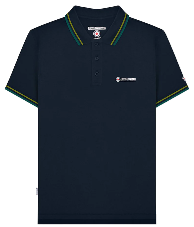 Lot 417: 5 x Lambretta Men's 3 Button Placket Cotton Polo Shirt Top - Small - RRP £30.00 ea. L29c sku-4292