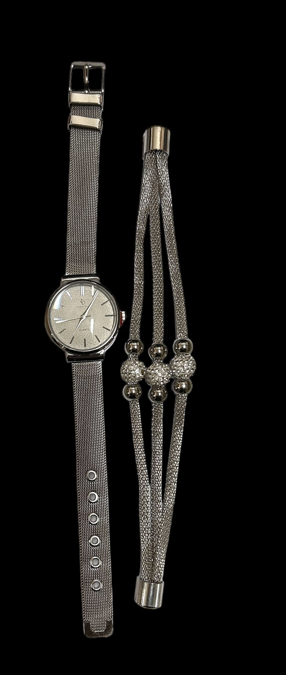 Lot 476: Crystal Blue Ladies Watch And Bracelet Set L11a sku-4456