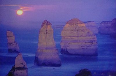 PETER LIK Moonglow 12 Apostles Photograph. Large ilfochrome photograph, printed on silver halide