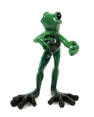 Kitty's Critters "El Don" Frog Sculpture 36". Large standing frog sculpture from the Kitty's
