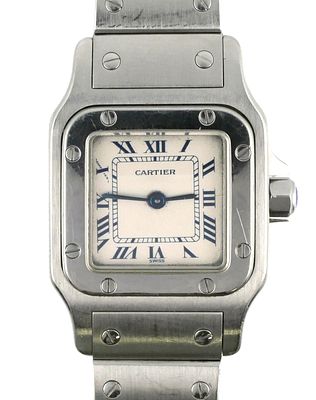 Cartier Santos Stainless Watch, Ref. 1565. Cartier Santos wristwatch in stainless steel with