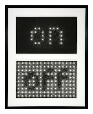 LUPTON & MILLER On Off Photogravure. Photogravure diptych of the words On and Off by Ellen 