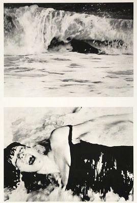 BURT BARR Photolithograph Double Feature. Large photolithograph featuring two images on a 