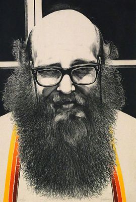 UMMARID EITHARONG Ginsberg Print. Large color print of Allen Ginsberg by "Tony" Ummarid 