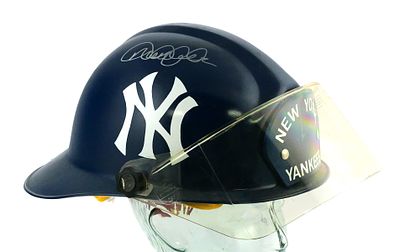 Signed NY Firefighter Helmet Jeter & Dent COA. Bullard Firedome PX Series firefighter helmet 