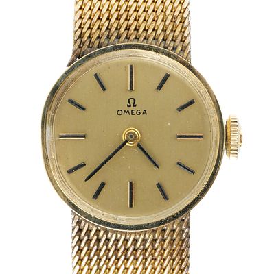 Vintage Omega Ladies 14K GF Wristwatch. Omega ladies wristwatch, 14k gold-filled, manual wind 