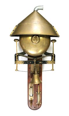 Chas. Cory & Son Brass Engine Room Bell. Large brass marine engine room signaling bell assembly 