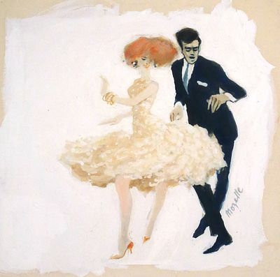 MOZELLE THOMPSON, Album Art for Vincent Lopez. Mozelle Thompson (American, 1926-1969) original 