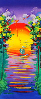 PETER MAX Better World Serigraph. Serigraph on paper of a work titled "Better World" by Peter 