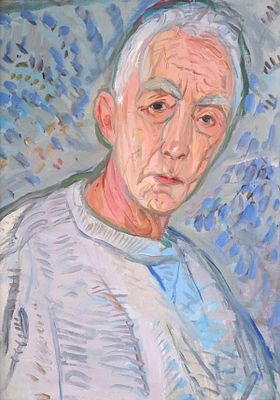 PIERRE FRANCIS DAURA, O/C Self Portrait. Oil on canvas self portrait painting by Pierre Daura 