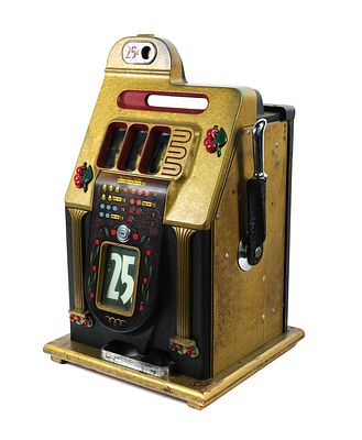 MILLS Golden Falls 25c Slot Machine. Circa 1945-48 Mills Golden Falls 25 cent (quarter) slot 