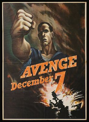 Original WWII Poster, Avenge December 7. Original WWII Propaganda Poster "Avenge December 7." 