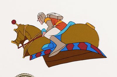 DON BLUTH, Dragon's Lair Orig Animation Art. Original hand-painted production animation cel 
