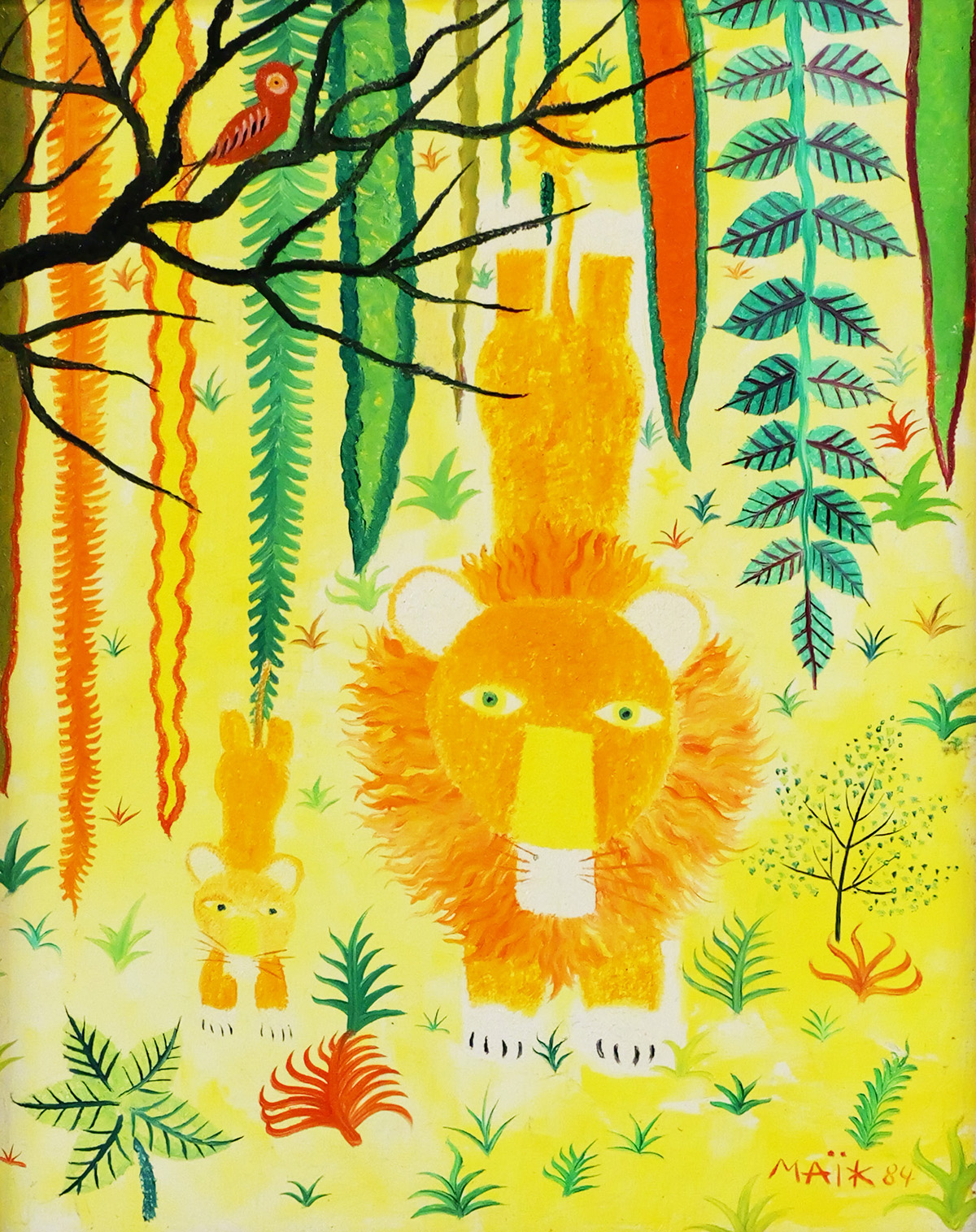 HENRI MAIK Lion Painting