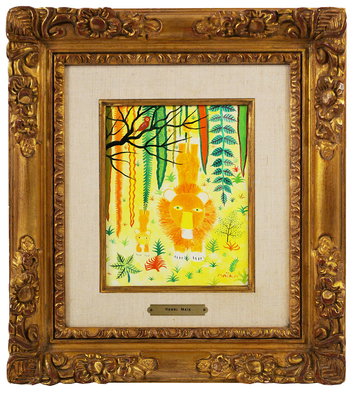 HENRI MAIK Lion Painting