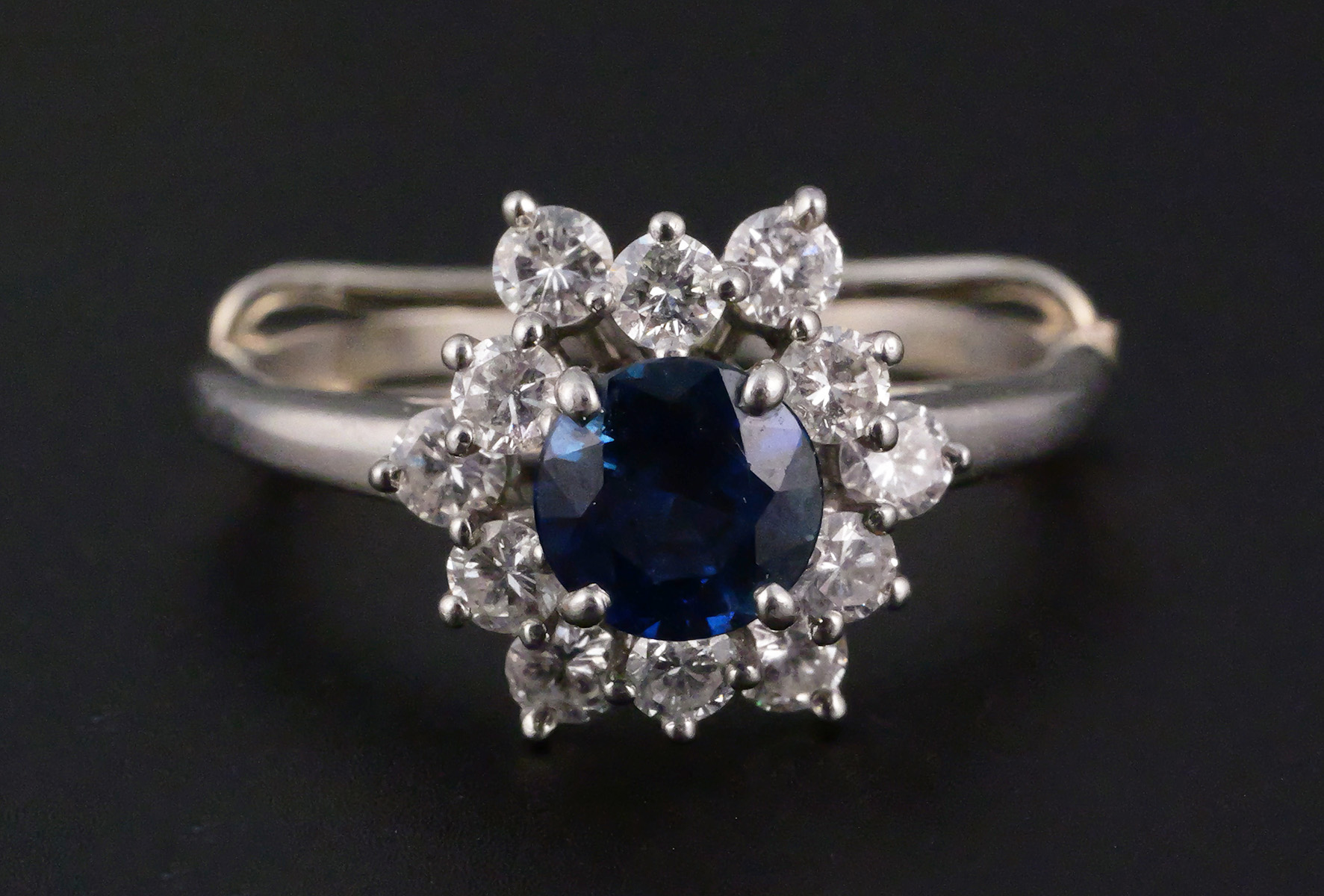 Tiffany & Co Platinum 950 Sapphire Diamond Ring