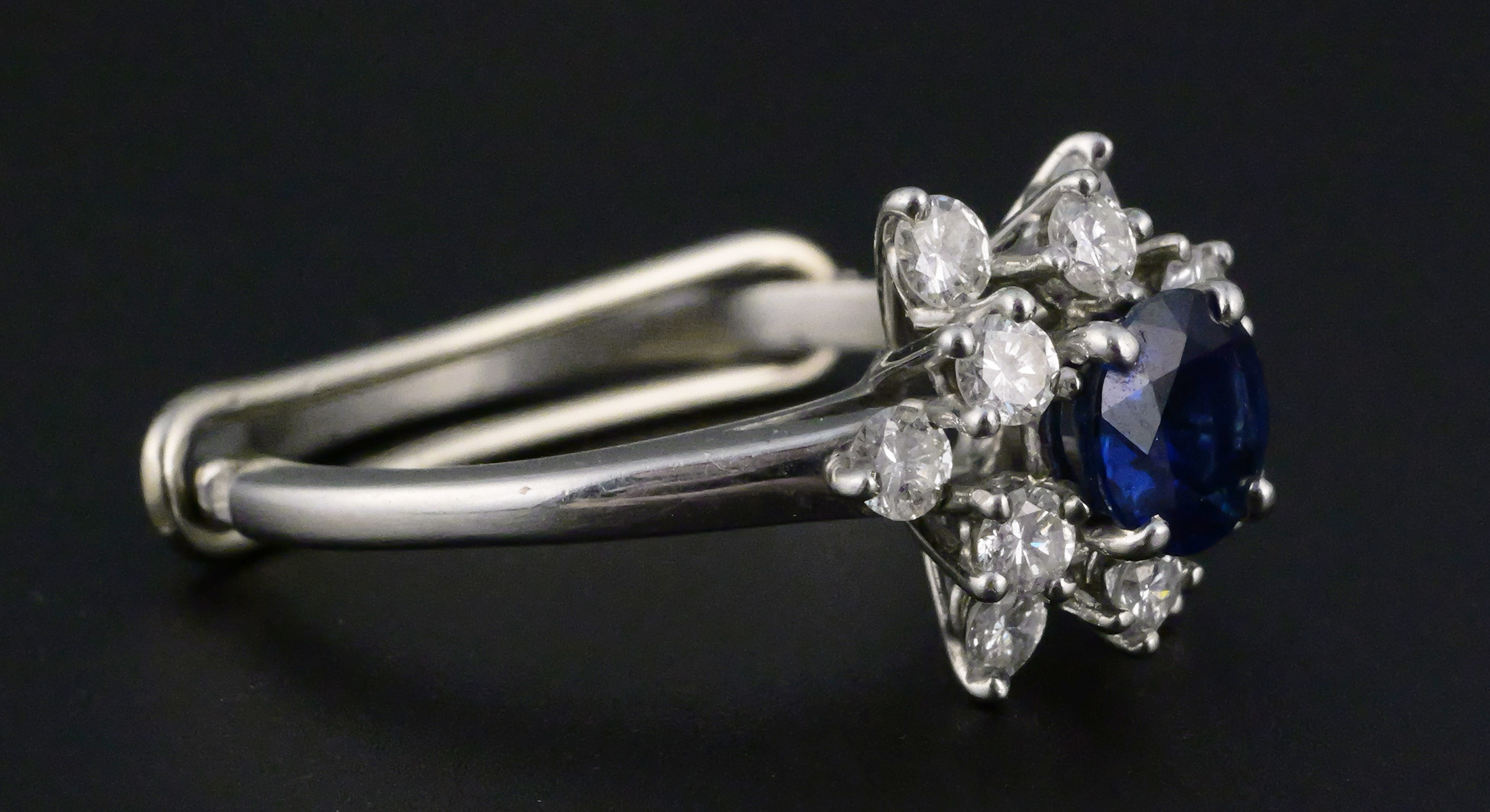 Tiffany & Co Platinum 950 Sapphire Diamond Ring