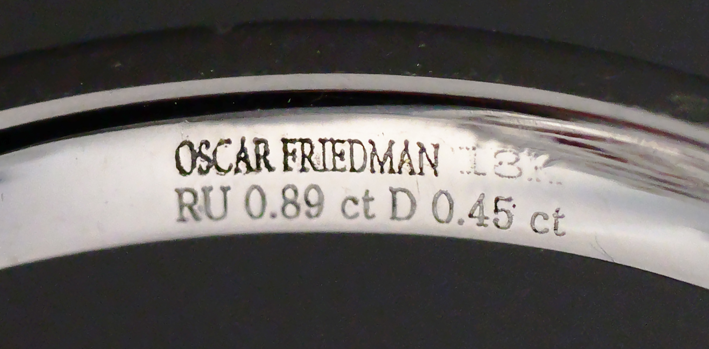 Oscar Friedman 18K Gold Ruby Diamond Ring