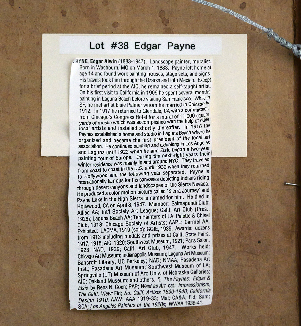 EDGAR PAYNE Landscape Painting