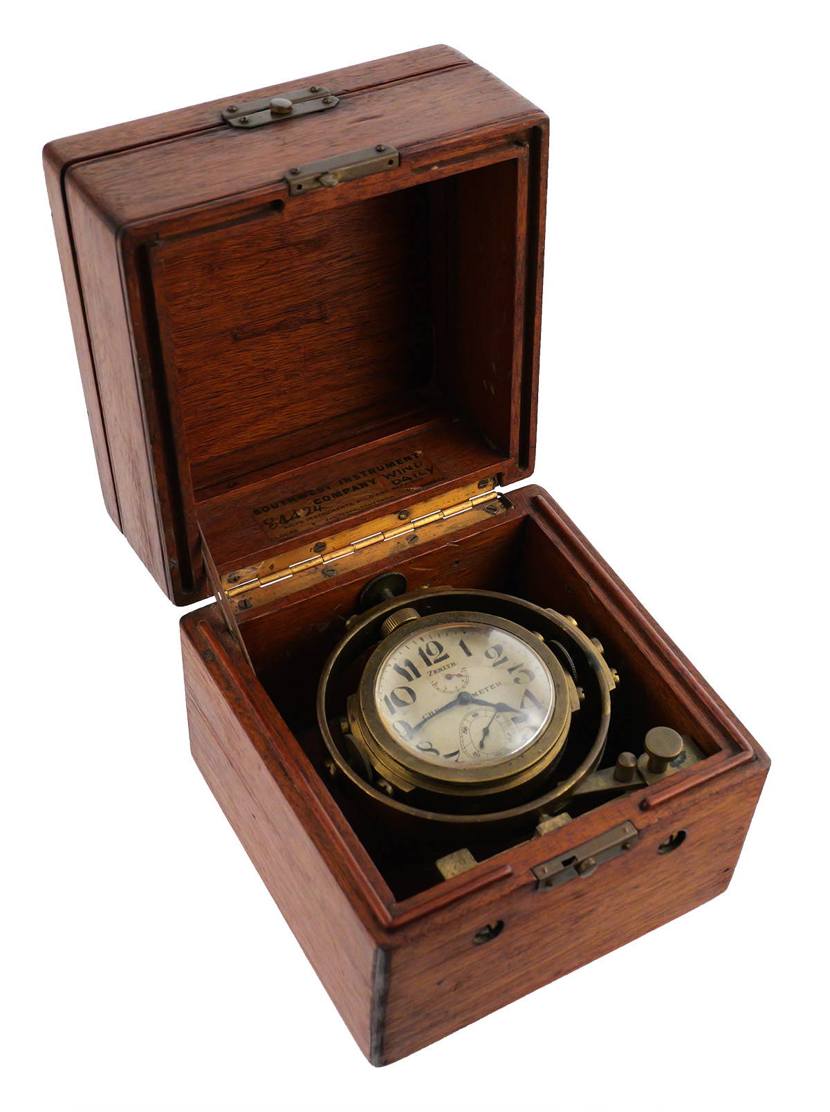 Antique Mounted Zenith Marine Chronometer