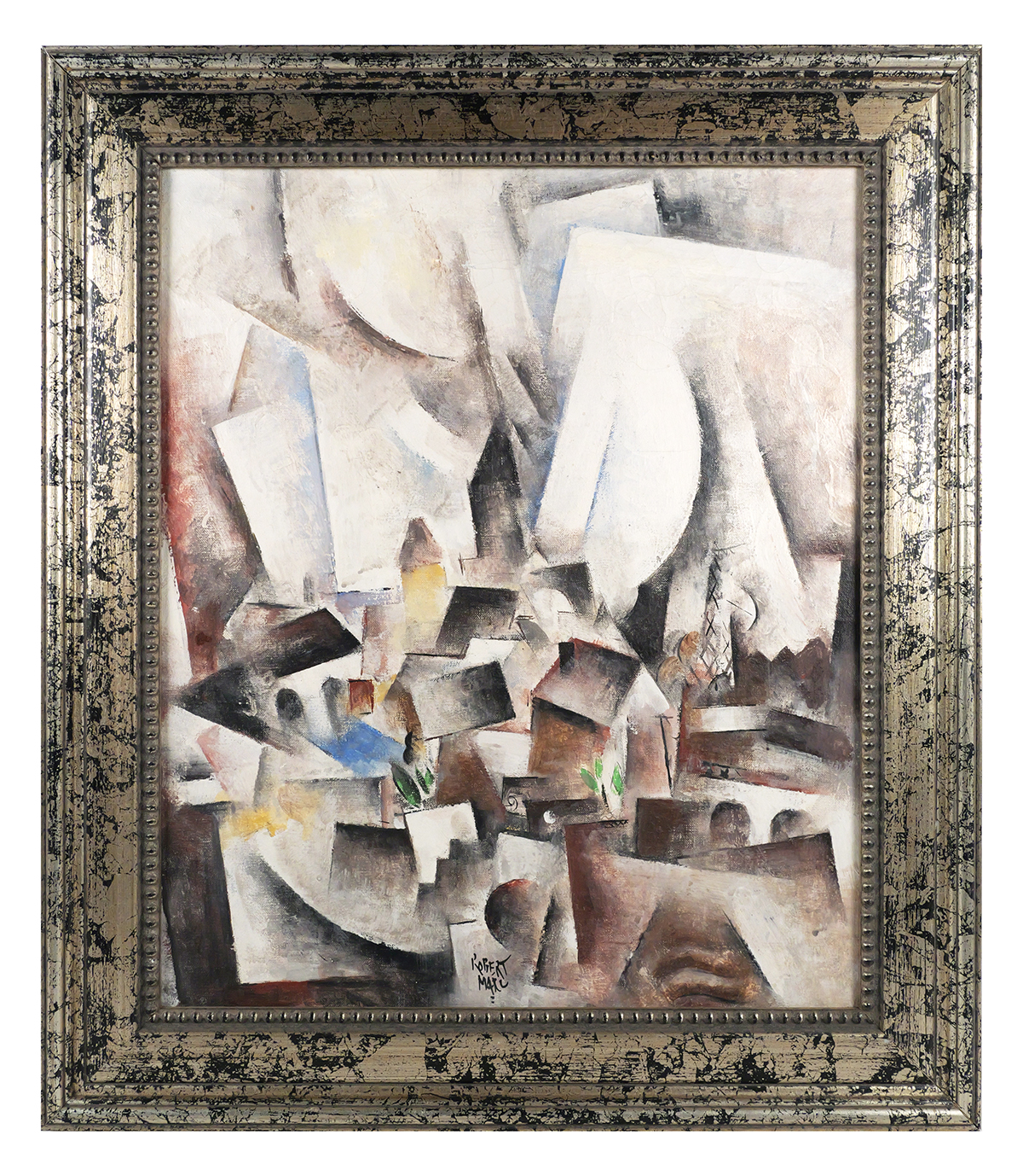 ROBERT MARC Cubist City Painting