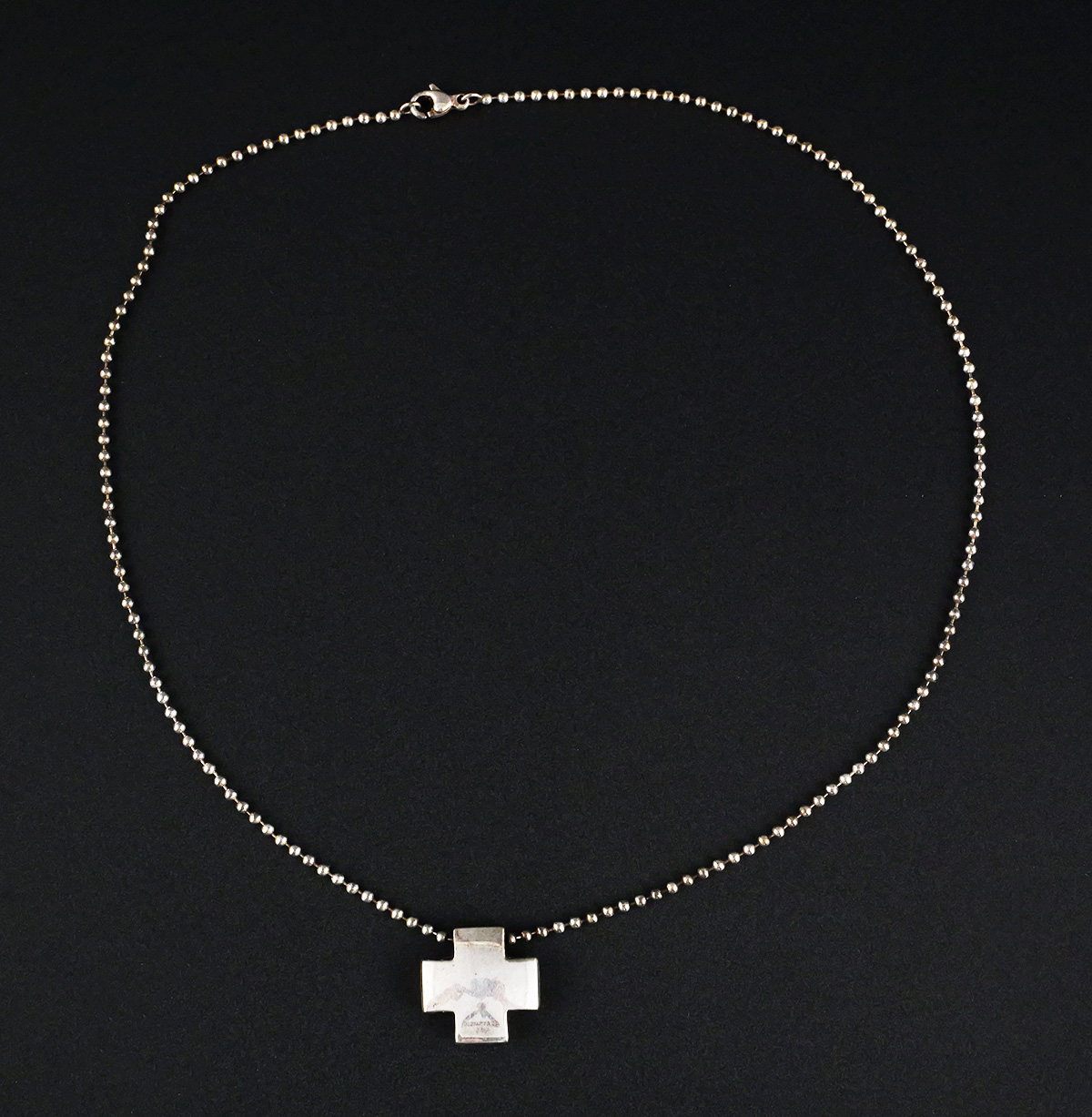 Tiffany Sterling Silver Square Cross Necklace