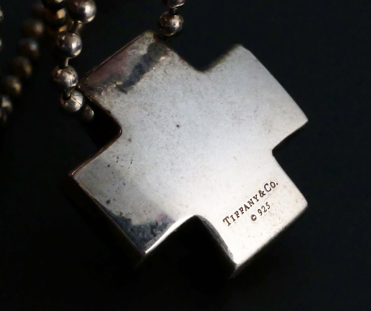 Tiffany Sterling Silver Square Cross Necklace