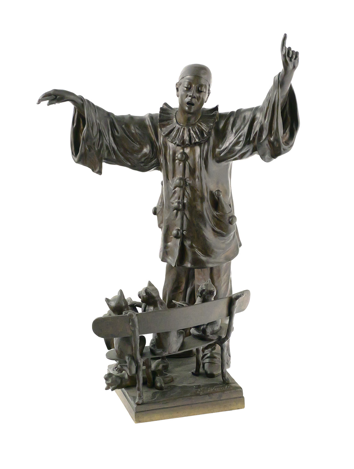 Ernest Wante "The Singing Lesson" Bronze