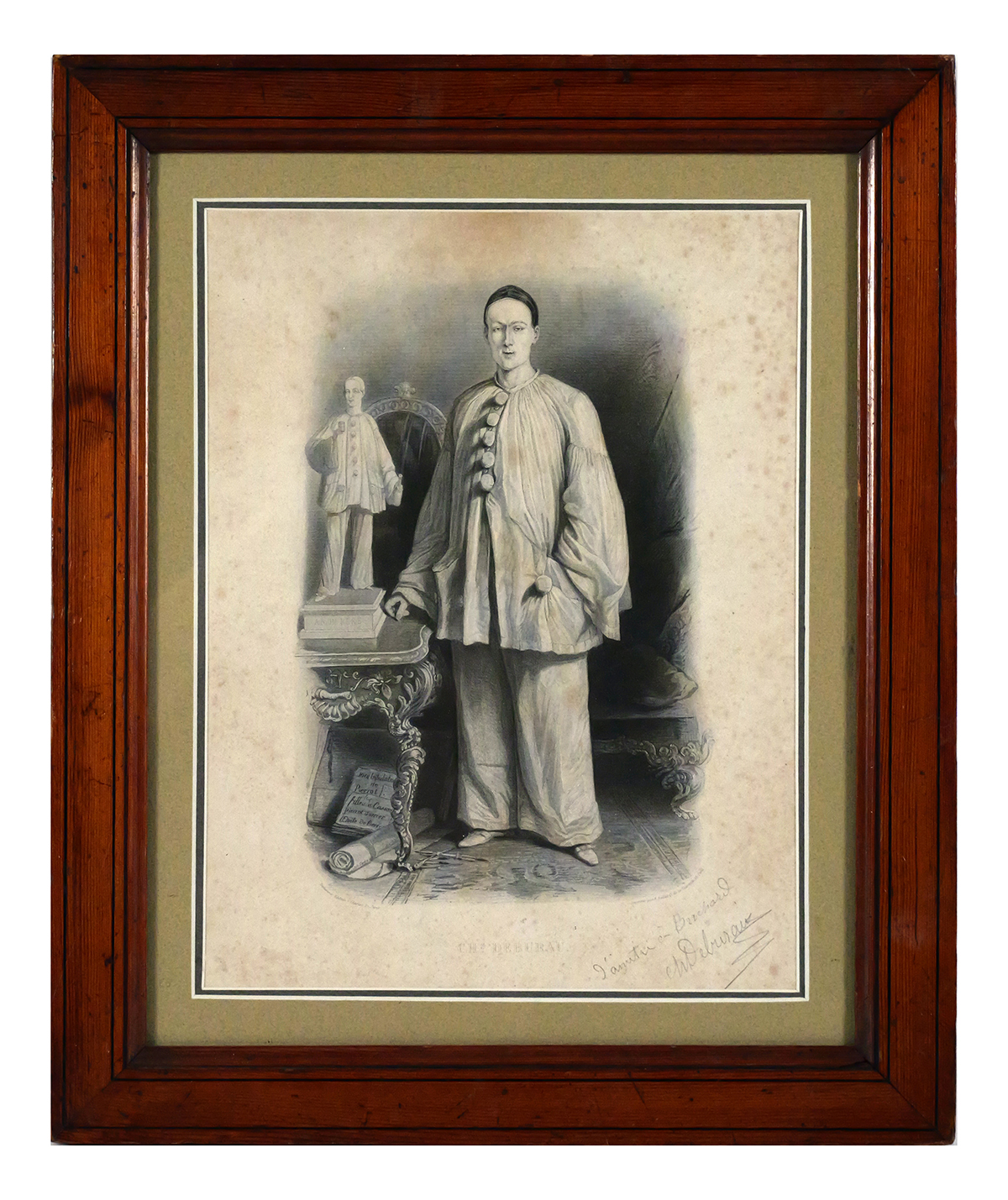 Charles Deburau Hand Signed Pierrot Print