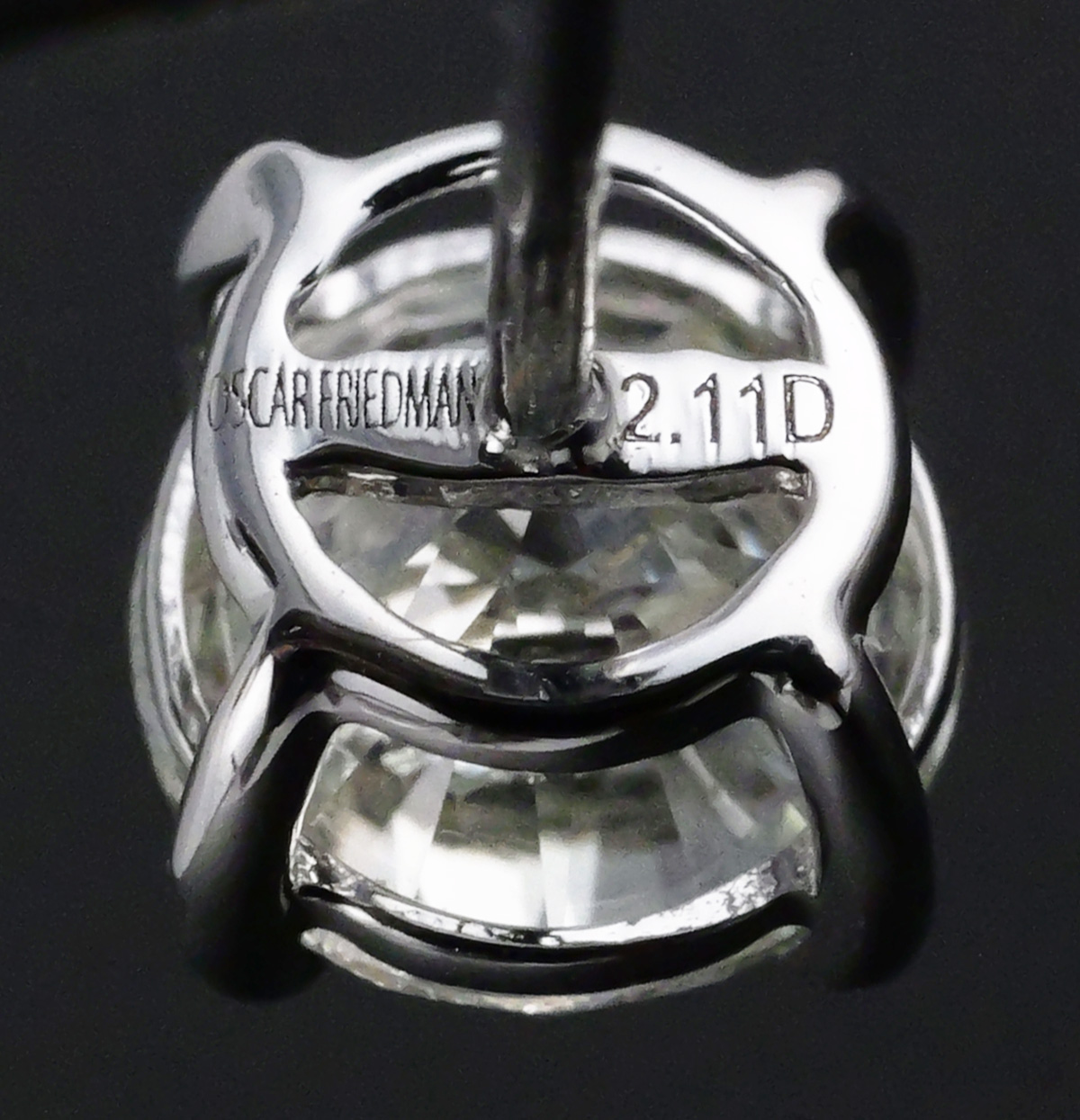 14K White Gold Diamond Solitaire Earrings