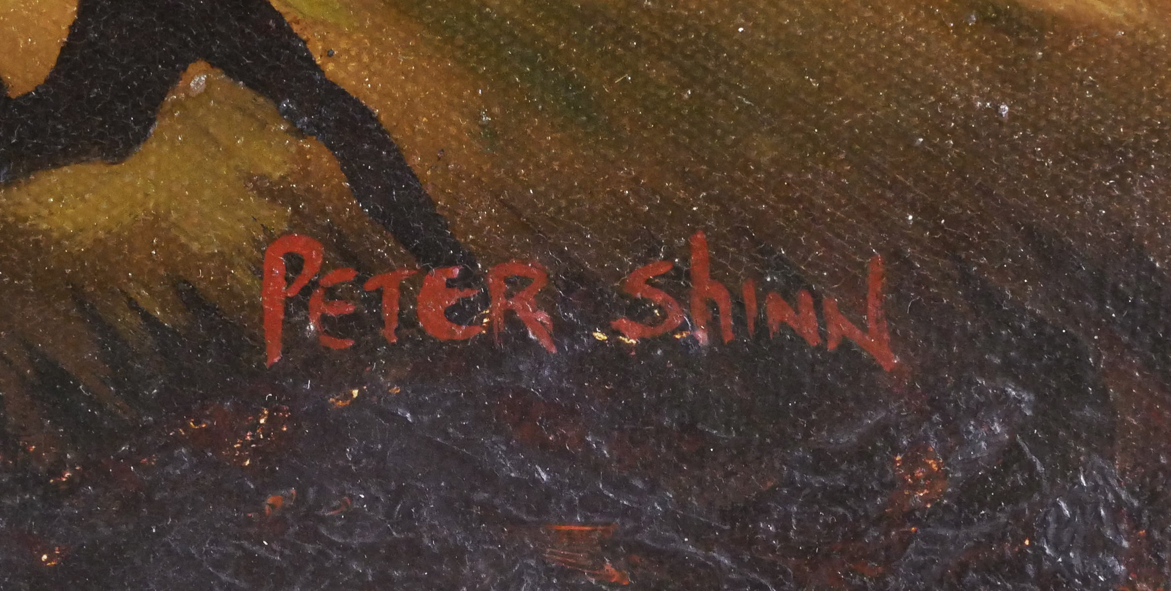 PETER SHINN, John Wayne Oil on Canvas