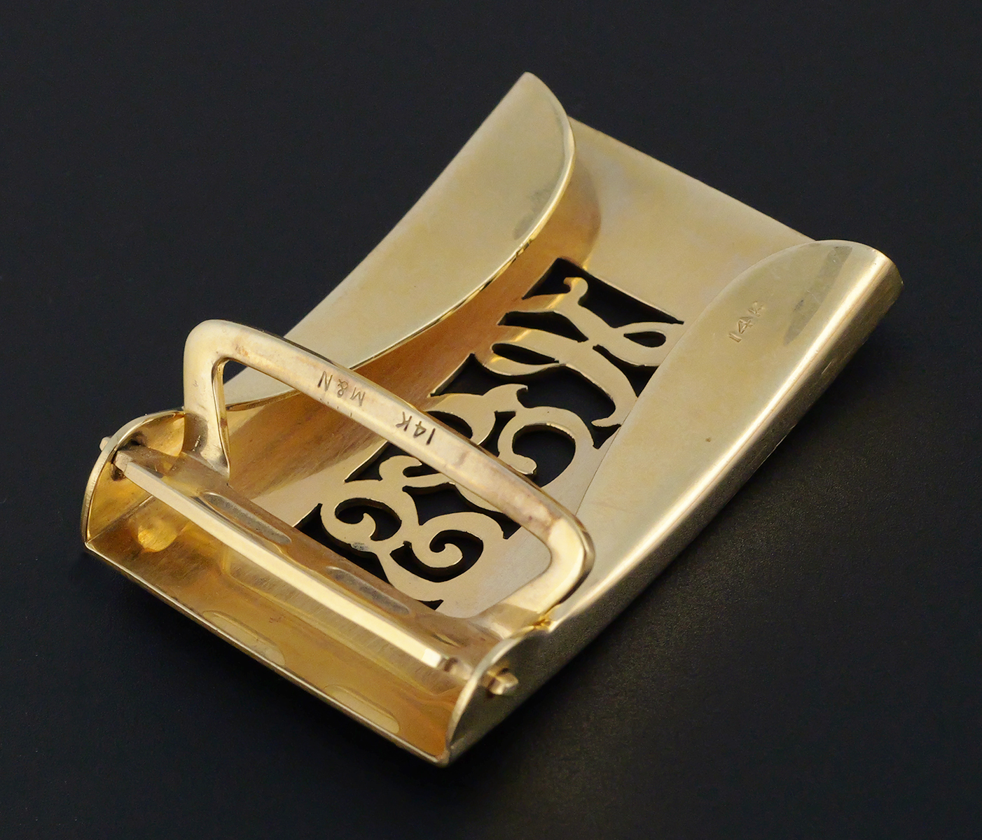 14K Yellow Gold Belt Buckle