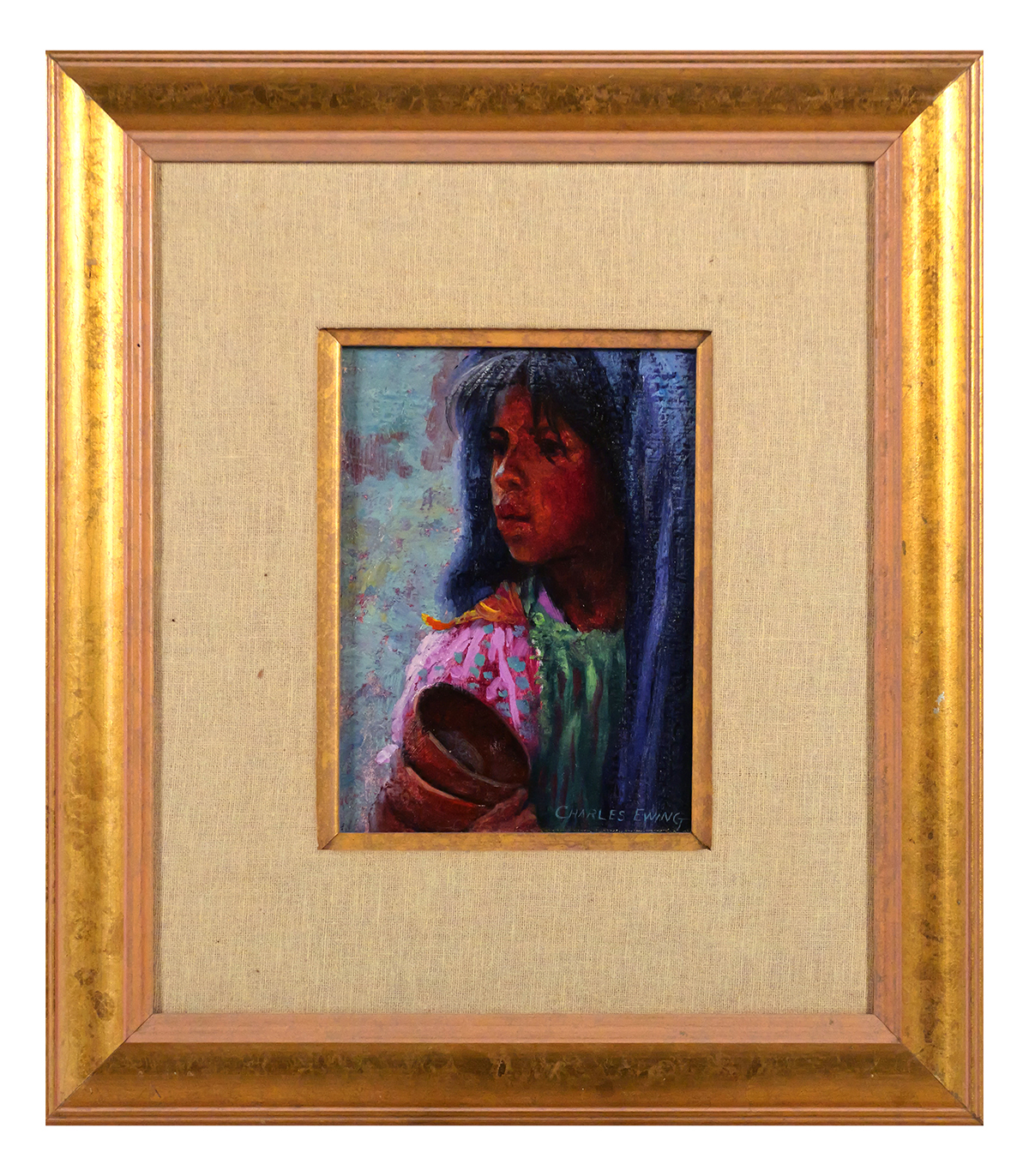 CHARLES EWING Portrait of Girl Painting