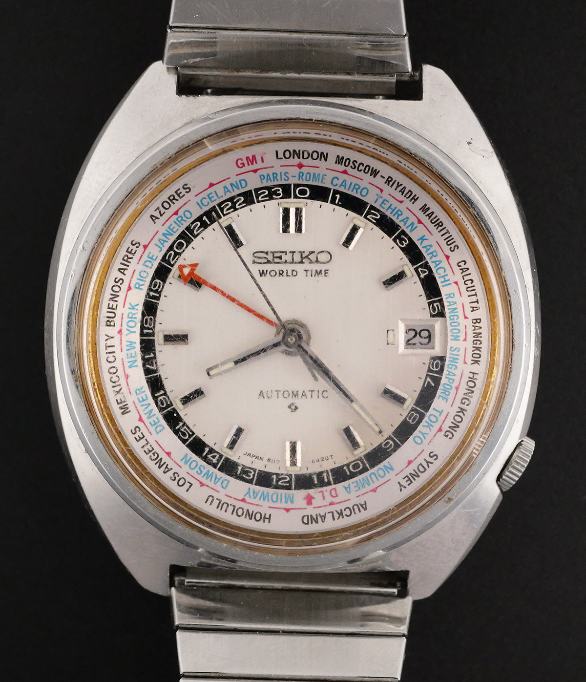 SEIKO WORLD TIME Automatic Watch 1971