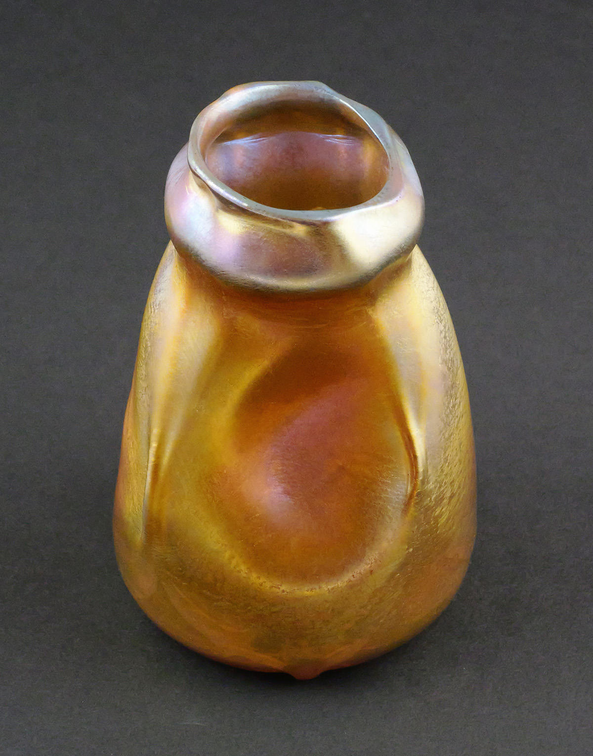 Signed L.C. Tiffany Favrile Iridescent Art Vase