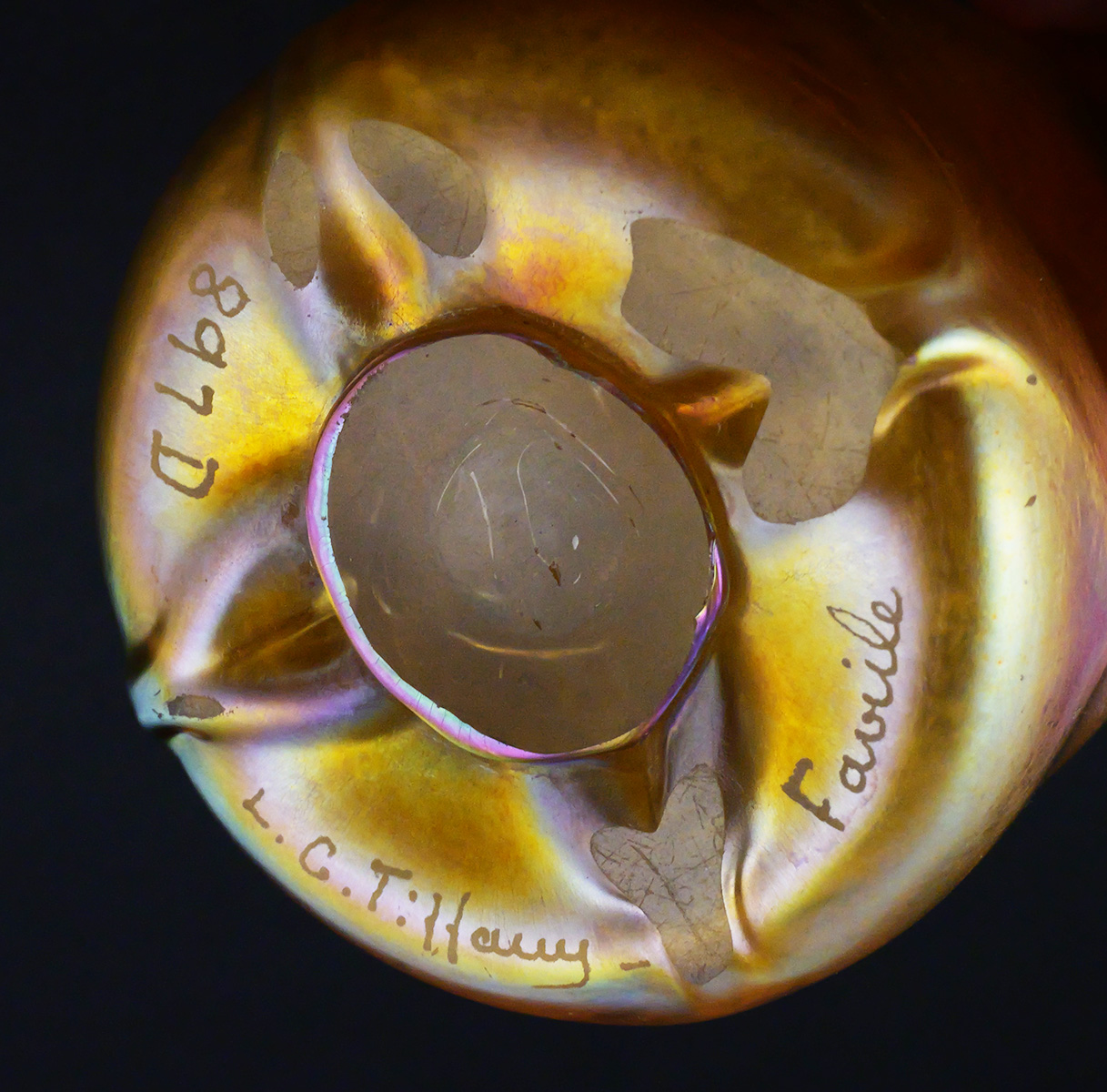 Signed L.C. Tiffany Favrile Iridescent Art Vase