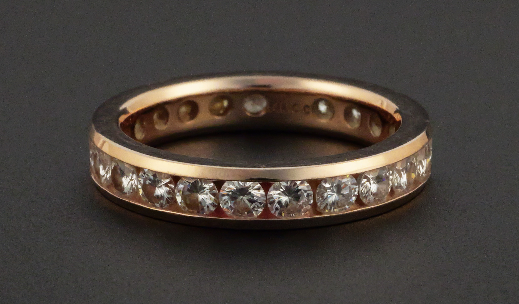 14K Rose Gold 2.00 CTW Moissanite Eternity Ring