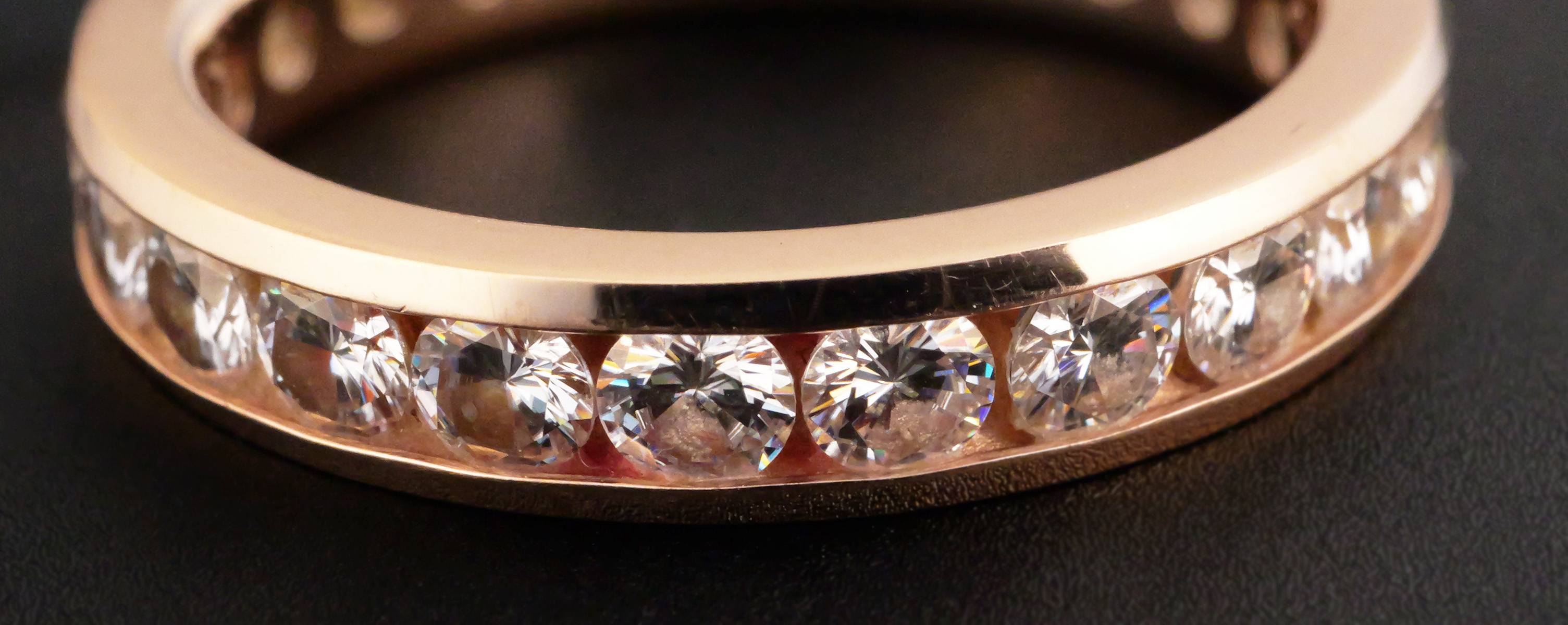 14K Rose Gold 2.00 CTW Moissanite Eternity Ring