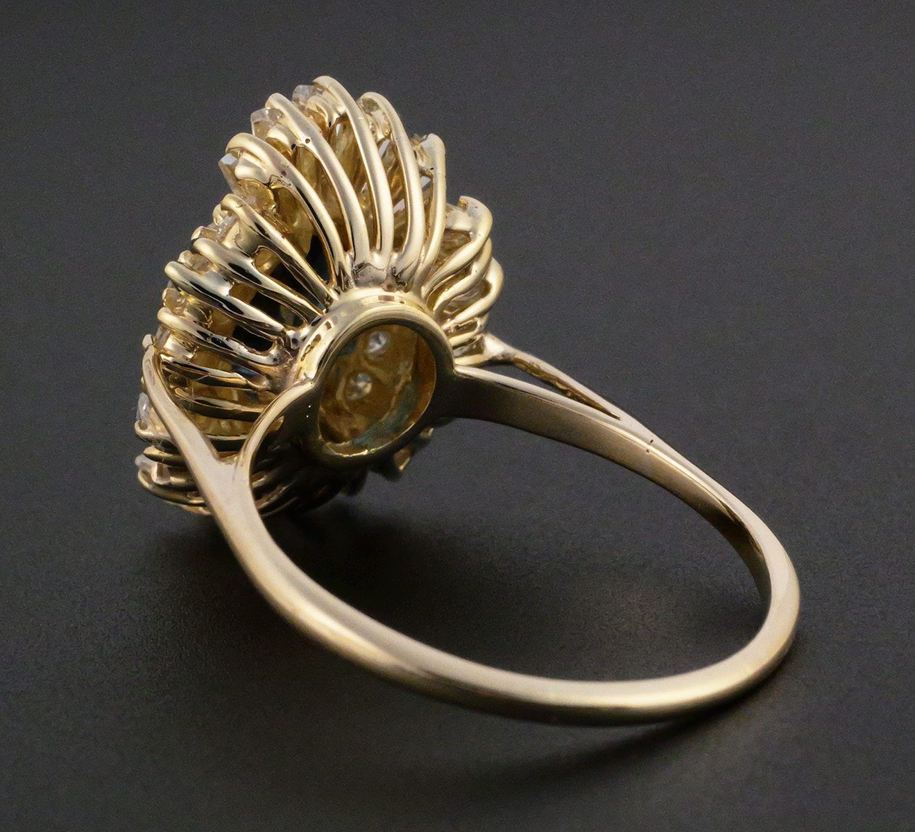 14K Gold Sapphire Diamond Ring