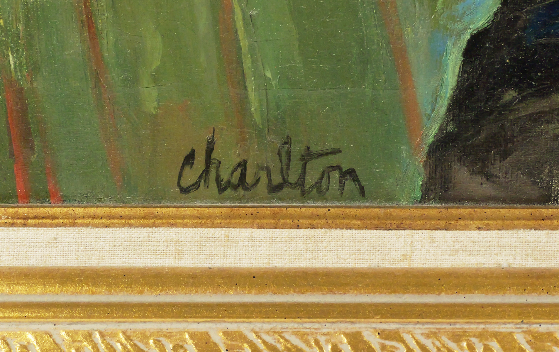 G. CHARLTON Seated Woman Painting