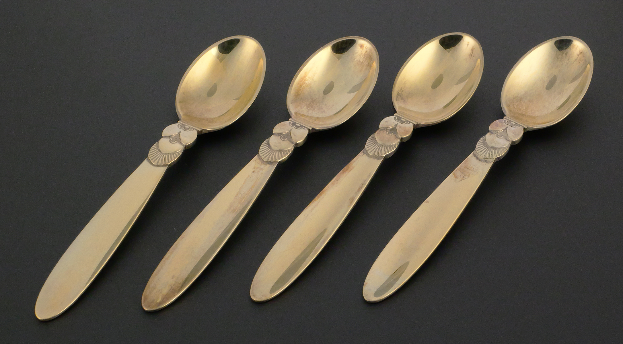 GEORG JENSEN Cactus Spoons Set Of Four